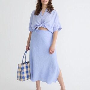 J. Crew Light Blue Women's Midi Skirt